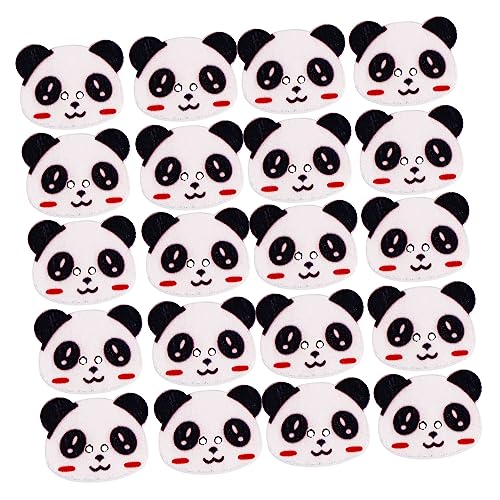 Gogogmee 100St Panda-Kopf-Holz knöpfe Cartoon-Taste handgefertigte Knöpfe kreativer Nähknopf Tasten fashing costume kinder würfelunterlage Holzknöpfe zum Nähen Panda-Knöpfe nähen hölzern von Gogogmee