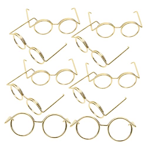 Gogogmee 10St Metallbrille Brille für Minikronen zum Basteln Brillen kindertagsgeschenke puppenkleidung Kleidung Mädchenspielzeug Puppen-Anziehspielzeug verkleiden Zubehör von Gogogmee