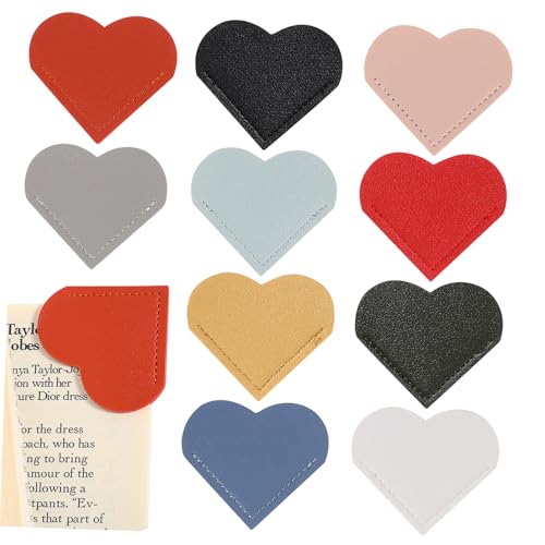 Gogogmee 10Stücke Leder Herz Lesezeichen Niedliche Eck Lesezeichen Schutz von Buchecken Robustes Tragbares Buchzubehör für Leser für Buchliebhaber und Lesefans Gogogmee 10Stücke Leder Herz Lesezeichen Niedliche Eck Lesezeichen Schutz von Buchecken Robustes Tragbares Buchzubehör für Leser für Buchliebhaber und Lesefans von Gogogmee