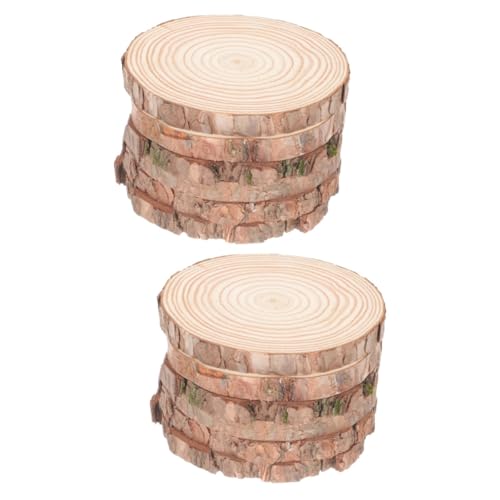 Gogogmee 12 Stk Naturholzkreis home decor wohnungsdeko holzschild holzuntersetzer woodwork Rundholzscheiben Teil DIY-Gemäldekreise Waffeln runde Holzkreise Holzscheiben zum Bemalen hölzern von Gogogmee