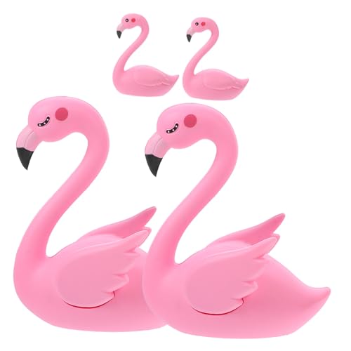 Gogogmee 12 Stk Vinyl Handwerk Weihnachtsfigur Dekoration Flamingo-schmuck Dekoration Zum Kuchenbacken Flamingo-miniatur Flamingo-autodekoration Flamingo-figur Flamingo-kuchenverzierungen von Gogogmee