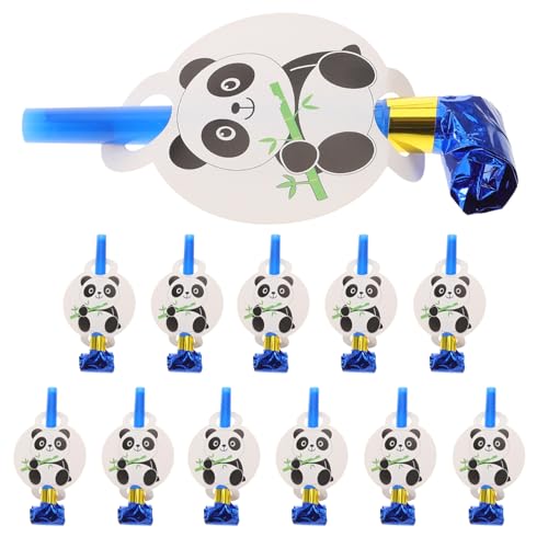 Gogogmee 12St lustige Party-Blowouts Tierlärmmacher Geburtstagshorn blasen Panda pfeift Geburtstagsparty Gebläse kinderparty party dekoration Blowouts Krachmacher Geräuschemacher PVC von Gogogmee