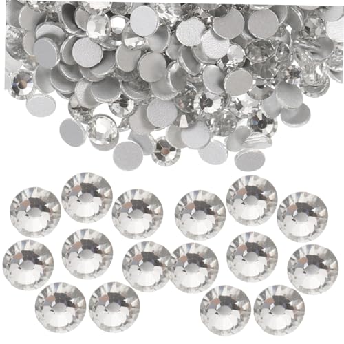 Gogogmee 1440 Stk Strasssteine ​​nageln DIY maniküre dekore Strass-Becher Nailart-Ornamente edelstein schmucksteine the gems Strass-Nagelanhänger Strassverzierungen selber machen Glas Weiß von Gogogmee