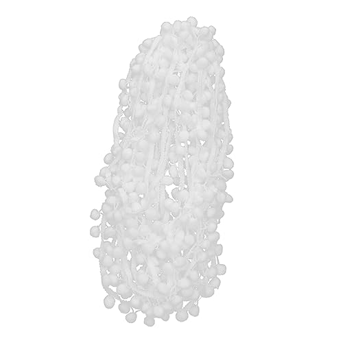 Gogogmee 15 Yards Weißes Pompon Band Für DIY Projekte Dekoratives Nähzubehör Mit Durchmesser Pompons Ideal Für Tischdecken Vorhänge Und Bastelarbeiten von Gogogmee