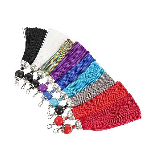 Gogogmee 18pcs Farbenfrohe Hummerverschluss Kügelchen Charme Quaste DIY Schlüsselkettenschmuckzubehör von Gogogmee