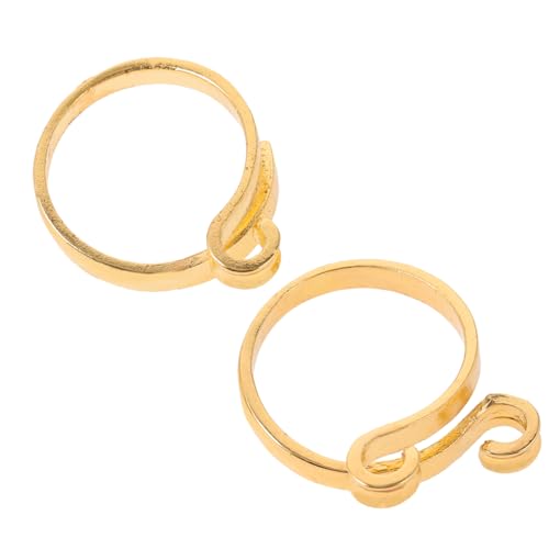 Gogogmee 2 Stück Verstellbare Häkelringe Für Damen Finger Ringe Aus Garn Für Kreative Bastelprojekte Ideal Für DIY Schmuck Und Häkelornamente Verschiedenen Designs von Gogogmee