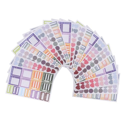 Gogogmee 20 Blatt Bunte Herzförmige Aufkleber Für Scrapbooking Dekorative Sticker Pastellfarben Mit Punkten Für Kreative Projekte Fotoalben Und Geschenkgestaltung von Gogogmee