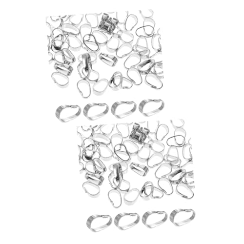 Gogogmee 200 Stk hängende Schnalle Ringschmuck Schmuckanhänger Verbindungsschnallen Anhängerkupplungen schmucksteine gems Charm-Prise-Bügel Verschlüsse für Perlenanhänger Legierung Silver von Gogogmee