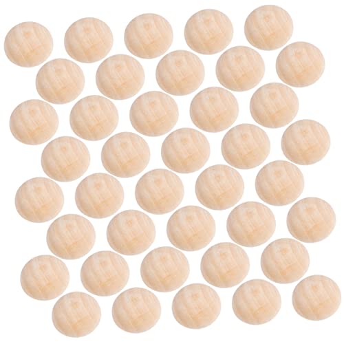 Gogogmee 200St Halbrunde Holzperlen halbe Bastelperlen halbe Bastelbälle armband DIY liefert unvollendeter halber Ball DIY-Perlen bastelzeug toys lose Holzperlen DIY Girlande Holz Halbperle von Gogogmee