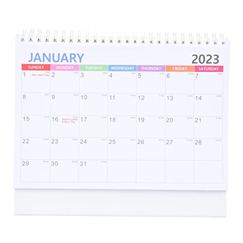 Gogogmee 2023 Papierkalender Schreibtischkalender Büro-notizblock Kalenderverzierung Staffelei Kalender Schreibtisch-flip-kalender Benutzerdefinierter Tischkalender Tagesplaner-seite Blue von Gogogmee