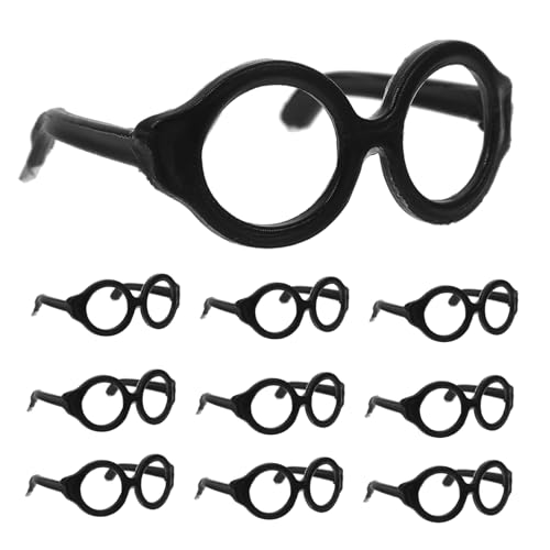 Gogogmee 20st Puppenbrille Puppe Mini-Brille Entzückende Mini-Brille Brille Zum Anziehen Der Puppe Brillen Zum Anziehen Der Puppe Puppengläser Zur Dekoration Dekorative Glasdekore Plastik von Gogogmee