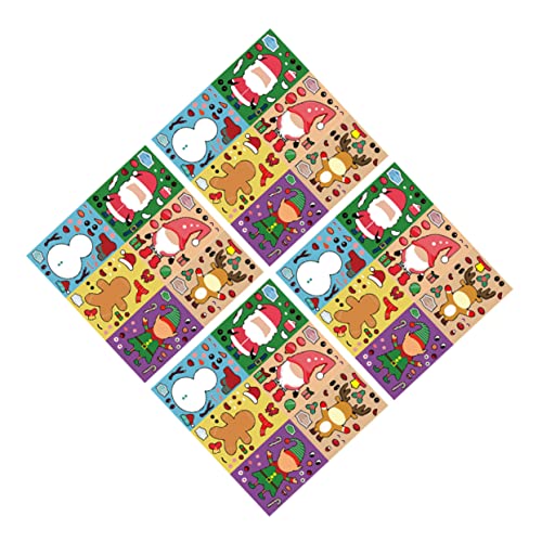 Gogogmee 24 Blätter Weihnachtsaufkleber Lernspielzeug Weihnachtsabziehbilder Sticker-Spielzeug Aufkleber Für Kinderfeste Weihnachtstür Weihnachtsfeier Requisiten Feiertagsaufkleber Papier von Gogogmee