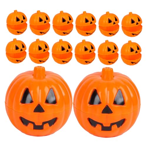 Gogogmee 24 Stück Kürbis Halloween Requisiten Kürbislaterne Halloween Dekorationen Halloween Süßigkeitenhalter Halloween Süßigkeitsglas Kürbis Süßigkeitenhalter Süßigkeitenbehälter von Gogogmee