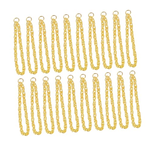 Gogogmee 25St Mini-Goldkette Kinderspielzeug Spielzeug für Kinder Dress-Game-Accessoire Puppen Kleidung Puppen Klamotten Mini-Spielzeug Puppe Halskette Puppe Goldkette Legierung Golden von Gogogmee