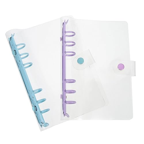 Gogogmee 2St Bindemittel-Notizbuch 6-Ringe-Ringbuch-Notizbuchhüllenbinder Office-Dateiordner Mini-Taschenbinder schnellhefter aufbewahrungssack Tagebuch Buchumschlag Bürobedarf Plastik von Gogogmee