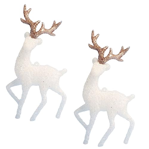 Gogogmee 2 stücke Weihnachten Dekorationen Wiederverwendbare Kuchen Ornamente Shiny Deer Miniaturen für Weihnachten Handwerk von Gogogmee