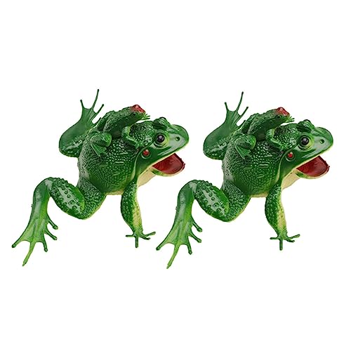 Gogogmee 2st Froschspielzeug Für Und Kind Action-figuren-spielzeug Tierspielzeug Desktop-spielzeug Miniaturfigur Mini-spielzeug Kinderspielzeug Rayan-spielzeug Für Kinder Pvc Green von Gogogmee