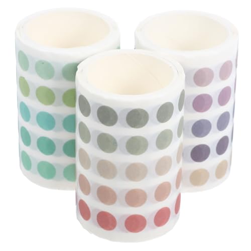 Gogogmee 3 Rollen Washi Dot-aufkleber, Kreisförmige Aufkleber, Mini-punkt-aufkleber, Winzige Etiketten, Farbige Punkt-aufkleber, Kleine Punkt-aufkleber Für Planer, Sammelalben Und von Gogogmee