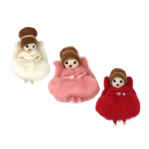 Gogogmee 3 Stück Handgefertigter Wollfilz Engel Mädchen Schlüsselanhänger Elfenfigur aus Strapazierfähigem Filz Niedliches Ornament für Auto Rucksack und Dekoration Gogogmee 3 Stück Handgefertigter Wollfilz Engel Mädchen Schlüsselanhänger Elfenfigur aus Strapazierfähigem Filz Niedliches Ornament für Auto Rucksack und Dekoration von Gogogmee