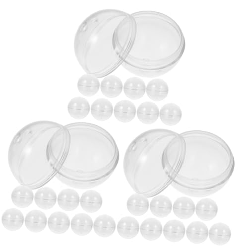 Gogogmee 30 Stk Gacha-Schale storage boxes aufbwahrungs-box hochzeitdeko Mehrzweck-Packball leere runde Kapseln leerer Ball für Party befüllbare ostereier aus kunststoff Plastik Transparent von Gogogmee