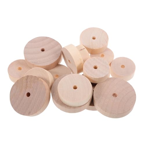 Gogogmee 30 Stück Holzräder Für Bastelbedarf, Holzrad, Spielzeug, Kinder-diy-modellzubehör, Diy-räder, Rad-spielzeug Für Gebäude, Modellbedarf, Kinder-diy-spielzeug von Gogogmee