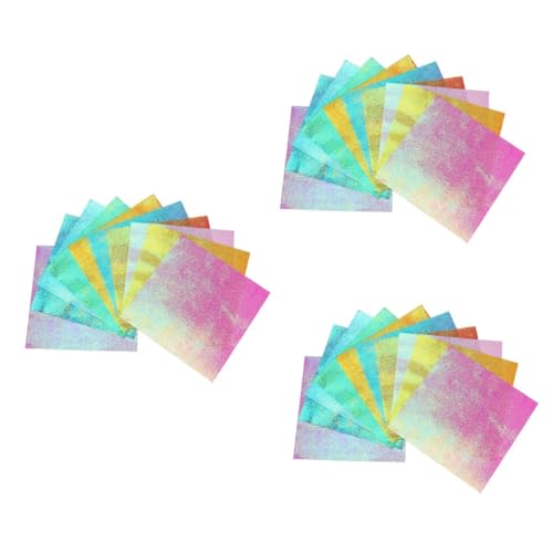 Gogogmee 300 Stk buntes Papier Origami-Papier-Bastel-Faltpapier Faltpapier in Regenbogenfarben bastelpapier craftpapier Pergamentpapier Kartonpapier Papier falten schillerndes Papier von Gogogmee