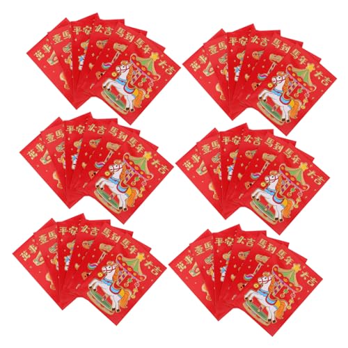 Gogogmee 300 Stück Chinesische Li Xi Umschläge Jahr Des Pferdes Rote Umschläge für Neujahr Frühlingfest Hochzeit Geburtstagsfeier Robustes Material Festliche Gogogmee 300 Stück Chinesische Li Xi Umschläge Jahr Des Pferdes Rote Umschläge für Neujahr Frühlingfest Hochzeit Geburtstagsfeier Robustes Material Festliche von Gogogmee