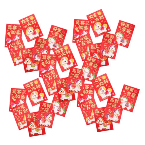 Gogogmee 300 Stück Rote Umschläge Pferdejahr Kreative Lunar Year Hong Bao Glücksgeldumschläge mit Cartoon Design für Frühlingsfest Hochzeit Abschlussfeier Gogogmee 300 Stück Rote Umschläge Pferdejahr Kreative Lunar Year Hong Bao Glücksgeldumschläge mit Cartoon Design für Frühlingsfest Hochzeit Abschlussfeier von Gogogmee
