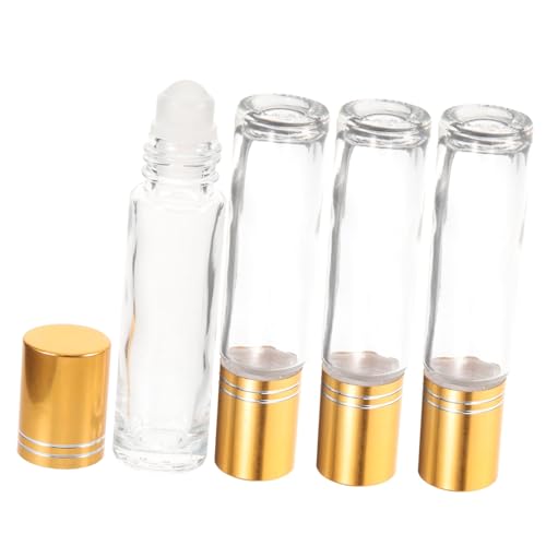 Gogogmee 4 Stück 10 Ml Ätherische Öl Glasrollerflaschen Aromatherapie Behälterspender Für Ätherische Öle Wiederverwendbare Roll On Flaschen Für Duftöle Und Kosmetik von Gogogmee