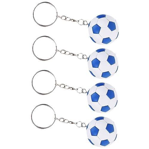 Gogogmee 4 Stück Simulations-fußball-anhänger Sportdekor Mini-fußball Ronaldo-fußball Fußball Schlüsselanhänger Sport Schlüsselhalter Schlüsselanhänger Zum Aufhängen Fußball-charme Pvc von Gogogmee