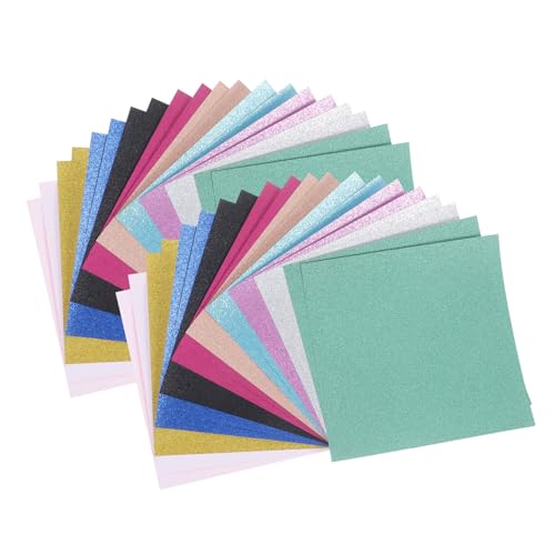 Gogogmee 40 Blätter Glitzerkarton Kartonpapier Pergamentpapier Farbiger Karton Glitzerpapier Zum Basteln Glitzerpapier Für Die Kunst Buntes Papier Bastelpapier Diy Liefert Bunter Karton von Gogogmee