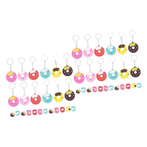 Gogogmee 48 Stk Donut-ring Für Kinder Partyartikel Für Kinder Partyzubehör Für Autos Donut Bevorzugt Krapfen Kinder Klingeln Ringe Für Kinder Donut-partygeschenke Pvc-weichkleber von Gogogmee