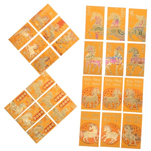 Gogogmee 48 Stück Teiliges Vietnamesische Glücksgeldumschläge Pferdejahr Umschläge mit Design für Lunar Year und Frühlingsfest Traditionell Kreative Geldgeschenkumschläge Gogogmee 48 Stück Teiliges Vietnamesische Glücksgeldumschläge Pferdejahr Umschläge mit Design für Lunar Year und Frühlingsfest Traditionell Kreative Geldgeschenkumschläge von Gogogmee