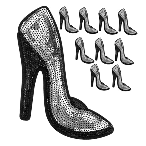 Gogogmee 5 Paar High Heels Aufnäher Zum Dekorieren Von Kostümen Zum Dekorieren Zum Selbermachen Zum Aufnähen Von High Heel Kleidung Bestickte Abzeichen Zum Basteln Für Kostüm von Gogogmee