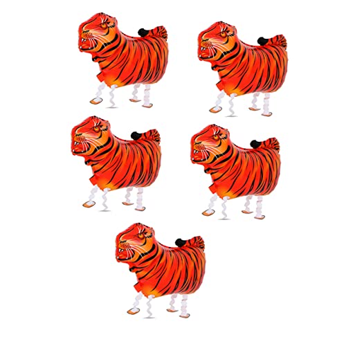 Gogogmee 5St Folien-Tiger-Ballon chinesisches Dekor Sternzeichen-Tiger-Ballon kindergeburtstags dekoration tierluftballone Party-Cartoon-Ballons Dekorationsartikel für Partys Aluminiumfolie von Gogogmee