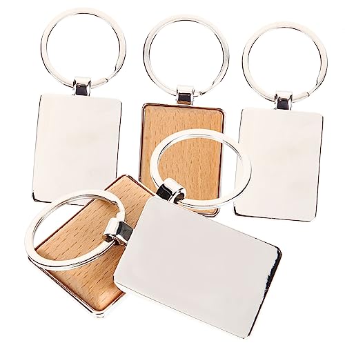 Gogogmee 5St Schlüsselanhänger car keychain car key chain geburtstagsgeschenk geburtstagsmitgebsl leere Schlüssel Ringrohlinge Rohlinge basteln Holz von Gogogmee