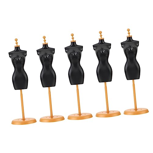 Gogogmee 5st Modellständer Mini-actionfiguren Mini-Puppen Jersey-displayrahmen Jersey-aufhänger Spielzeuge Möbel Für Puppenhäuser Mini-Mannequin-unterstützung Puppenständer Plastik Black von Gogogmee