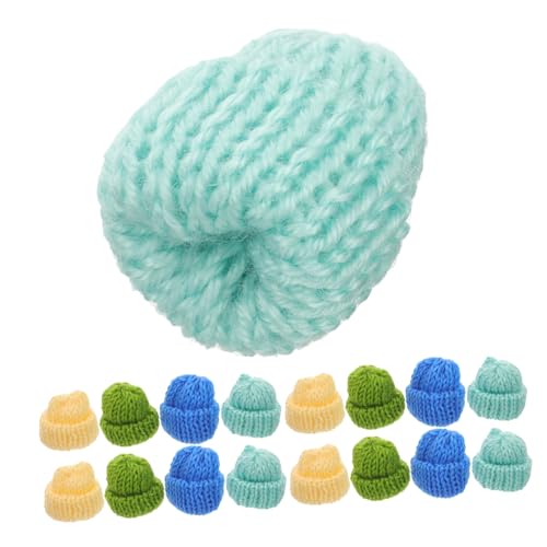 Gogogmee 60 STK Mini-Strickmütze Cute Decor Handgemachte Spielzeuge Mini Hut Dekoration süße Puppenmütze Mini-Hüte Dekorationen Kleiner Hut Mini-Puppenhüte Mini-Hut Minihut zum Selbermachen von Gogogmee