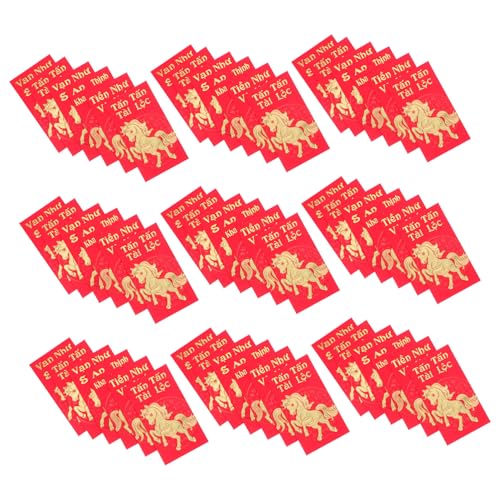 Gogogmee 60 Stück Teiliges Vietnamesische Rote Umschläge Pferdejahr Lunar Year Geldumschläge Glücksumschläge für Neujahr Familienfeier Festliche Geldtaschen Gogogmee 60 Stück Teiliges Vietnamesische Rote Umschläge Pferdejahr Lunar Year Geldumschläge Glücksumschläge für Neujahr Familienfeier Festliche Geldtaschen von Gogogmee