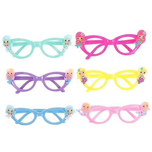 Gogogmee 6st Party Sonnenbrille Geburtstagsfeier Liefert Sommerkleid Lustige Brillen Interessante Brillen Meerjungfrau Brille Foto-requisiten Niedlich Spielzeug Kind von Gogogmee