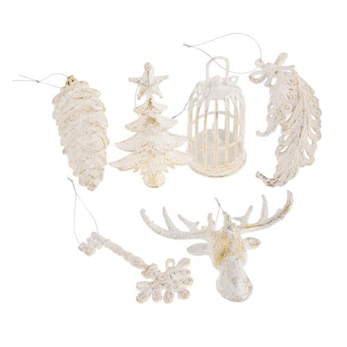 Gogogmee 6st Weihnachtsdekoration Weihnachtsbaum-anhänger Weihnachtsbaum Hängende Ornamente Weihnachtsbaumschmuck Dekorationen Süßigkeiten-Ornamente Vintage-weihnachtsschmuck Plastik von Gogogmee