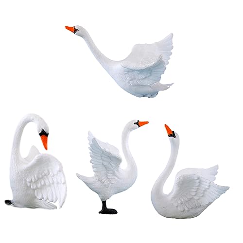 Gogogmee 8 STK Mini-Schwan-Ornament Miniatur-schwanenfigur Tischdekoration Schwan Schwanenfiguren Miniaturfiguren Kleine Schwanenfigur Mini-Tiere Schwan Figur Terrarium Dekor Plastik von Gogogmee