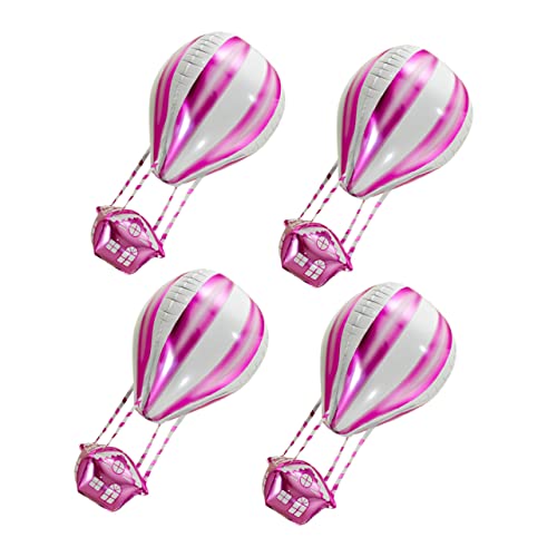 Gogogmee 8 Stk Heißluftballon personalisierte Ballonaufkleber Partyballons Film Ballongas luftballons spielzeug aufkleber hochzeit Ballon zum Kindergeburtstag Ballon aus Aluminiumfolie Rosa von Gogogmee