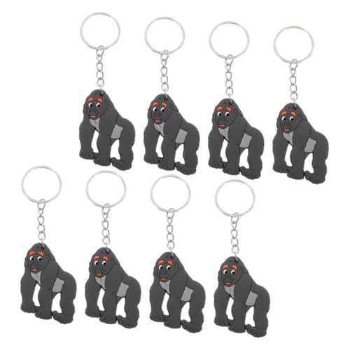 Gogogmee 8 Stück Orang Utan Schlüsselanhänger Anhänger Simulation Gorilla Charms Schlüsselanhänger Gorilla Schlüsselanhänger Anhänger Gorilla Schlüsselanhänger Pvc Schlüsselanhänger von Gogogmee