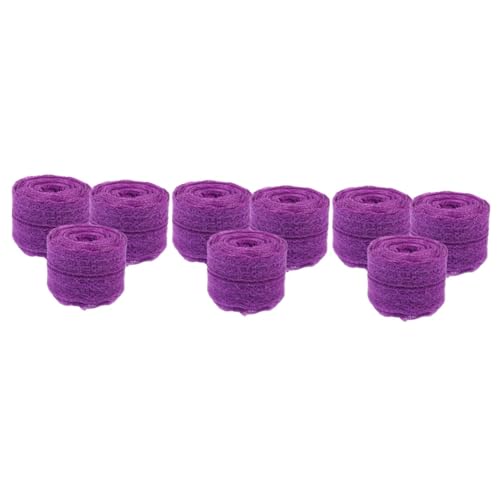 Gogogmee 9 Rollen Nicht dehnbare Spitze graceling tischwäsche tafellappen für Blumenstrauß Spitzenbesatz Spitzenbänder aus Stoff Spitzenband für Heimwerker Polyester Violett von Gogogmee