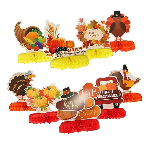 Gogogmee 9St Thanksgiving-Bienenwabenkugeln Thanksgiving-Wabenkugeln Thanksgiving Day Tischdekoration büro Dekoration Office Decoration Heimdekoration Desktop Thanksgiving-Dekor Herbstdeko von Gogogmee