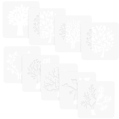 Gogogmee Baummuster Schablone Schablone Malen Tree Stencil with Branches Tree Templates Painting Baummusterschablonen Baum des Lebens Schablone Canvas Wall Furniture for Scrapbooking Card von Gogogmee