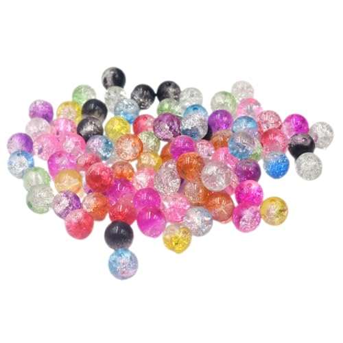 Gogogmee Bunte Crackle Glasperlen Mit öchern Für Schmuckherstellung 8mm DIY Bastelperlen Gemischten Farben Für Armbänder Und Kreative Projekte Mit von Gogogmee