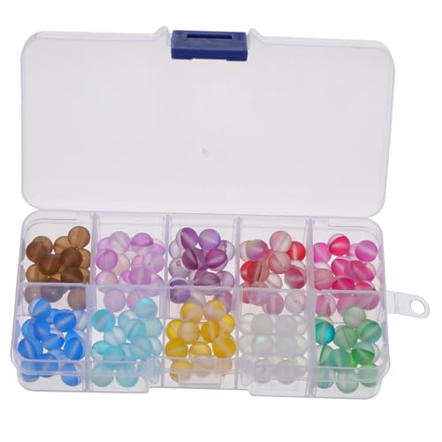 Gogogmee Bunte Frosted Crystal Beads Runde Glasperlen Für Armbänder Und Halsketten DIY Bastelzubehör Für Schmuckherstellung Und Beading Kits von Gogogmee