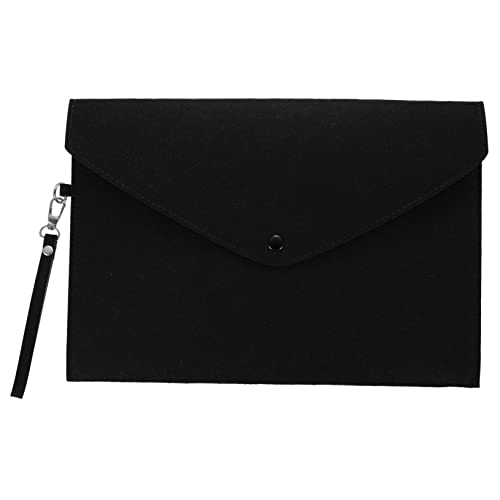 Gogogmee Dokumententasche Aus Filz A4 Filzordner Make-up-taschen-organizer-tasche Aktentaschen Aus Filz Veranstalter Schreibtischaufsatz Dekor Für Büro Zertifikatsordner Black Filzstoff von Gogogmee